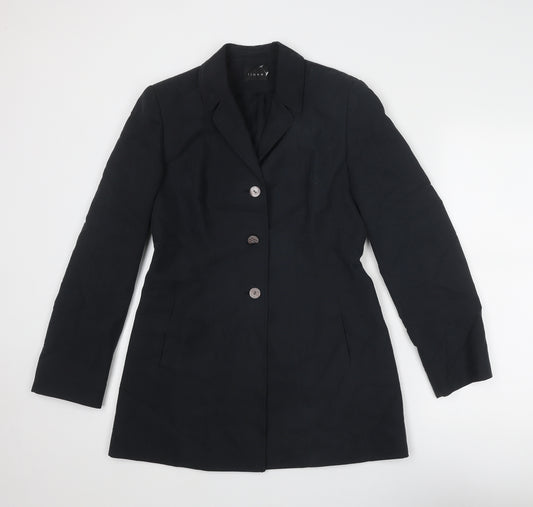 Linea Womens Grey Jacket Blazer Size 10 Button