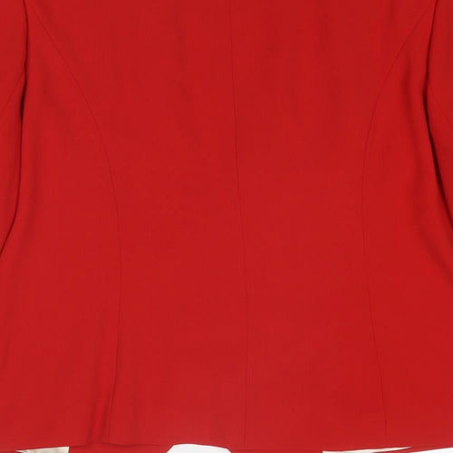Jacques Vert Womens Red Jacket Blazer Size 18 Button