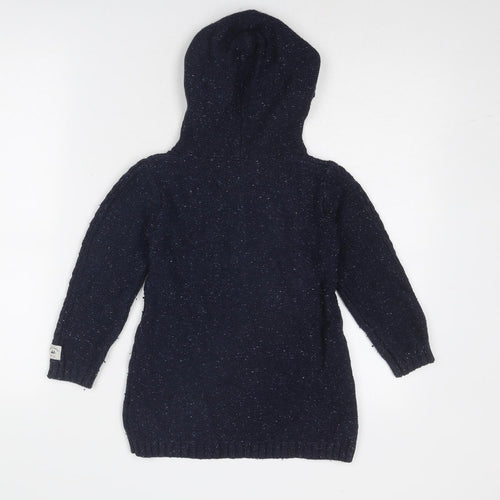 MANTARAY PRODUCTS Boys Blue Round Neck Cotton Pullover Jumper Size 4-5 Years - Toggle Fastening