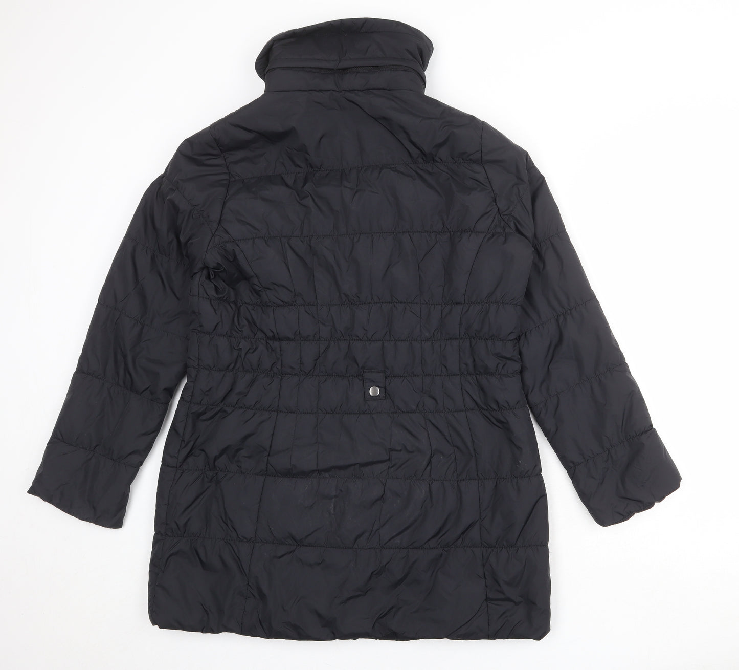 Marks and Spencer Womens Black Quilted Jacket Size M Zip