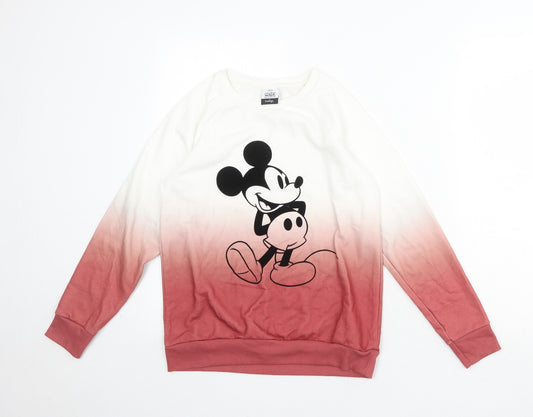 Mickey Inc Girls Multicoloured Cotton Pullover Sweatshirt Size 11-12 Years Pullover - Mickey Mouse