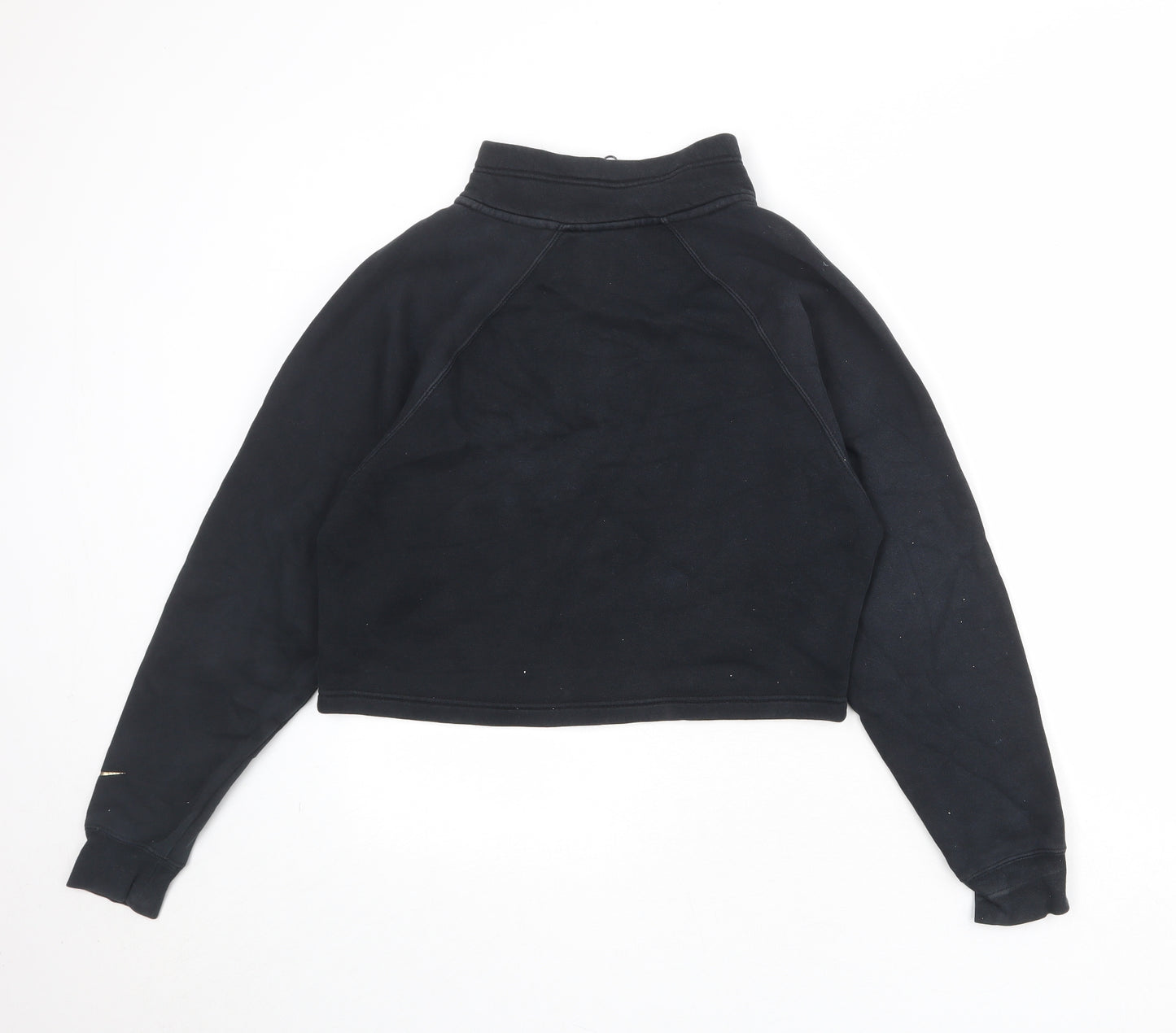 Nike Womens Black Polyester Pullover Sweatshirt Size XS Zip