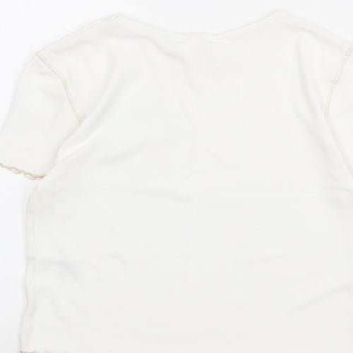 H&M Girls Ivory Cotton Basic T-Shirt Size 12-13 Years Round Neck Pullover - Size 12-14, Sunshine on my Mind