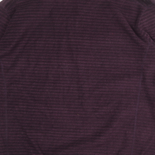 TOG24 Womens Purple Striped Polyester Pullover Sweatshirt Size 18 Zip