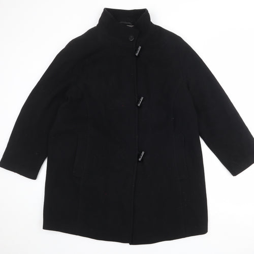 Marks and Spencer Womens Black Jacket Size 16 Button