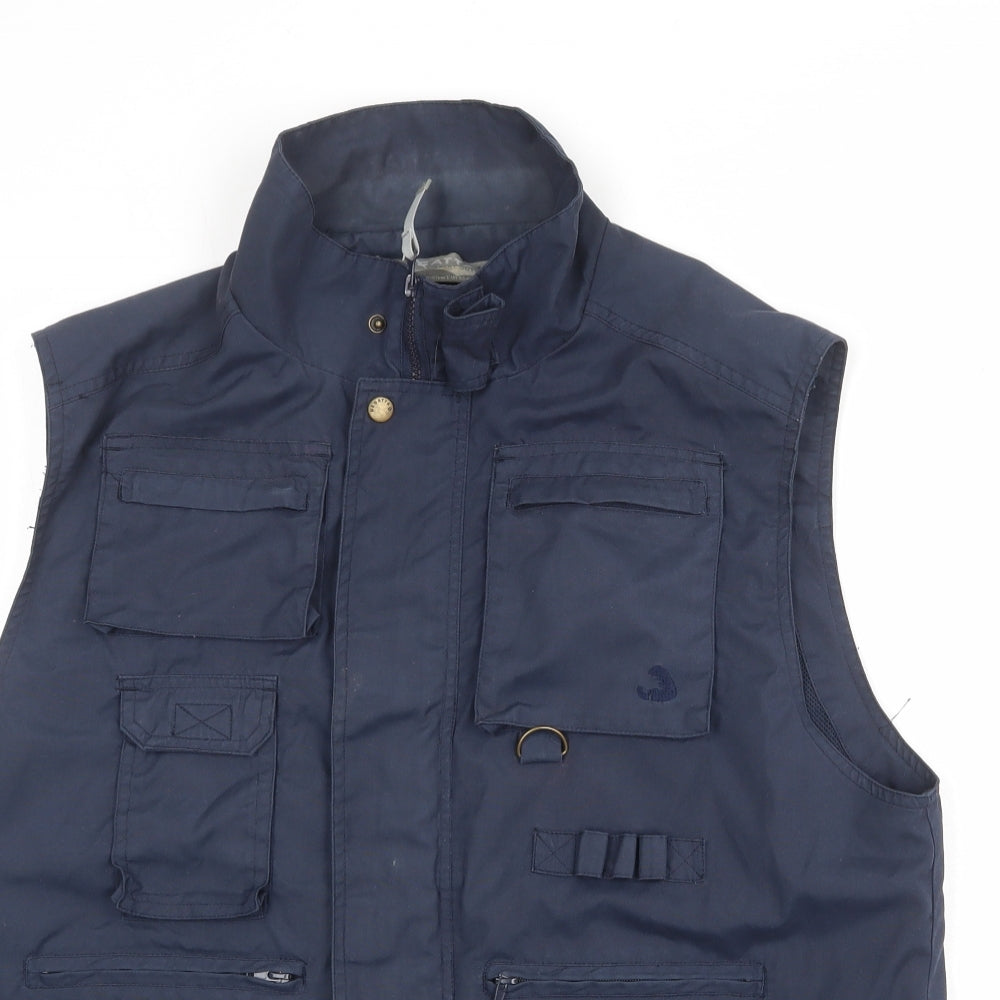 Regatta Mens Blue Gilet Jacket Size L Zip - Fishing Vest