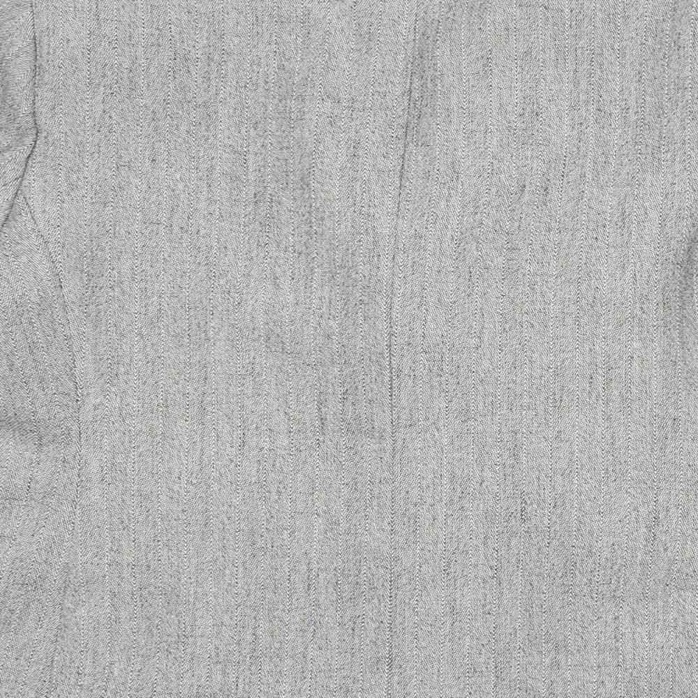 Debenhams Womens Grey Striped Polyester Jacket Blazer Size 16