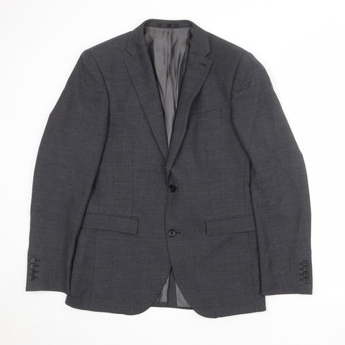 NEXT Mens Grey Wool Jacket Suit Jacket Size 40 Regular