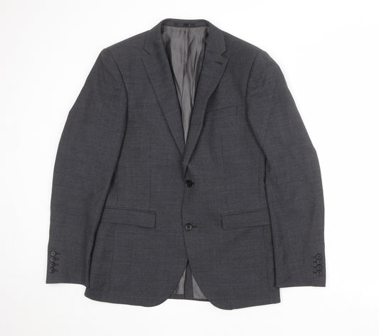 NEXT Mens Grey Wool Jacket Suit Jacket Size 40 Regular