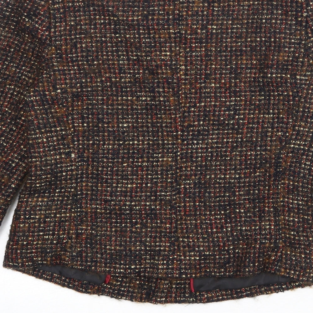 Jasper Conran Womens Multicoloured Geometric Jacket Size 10 Zip