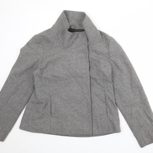 H&M Womens Grey Jacket Size 20 Snap