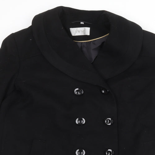 EWM Womens Black Jacket Size 14 Button