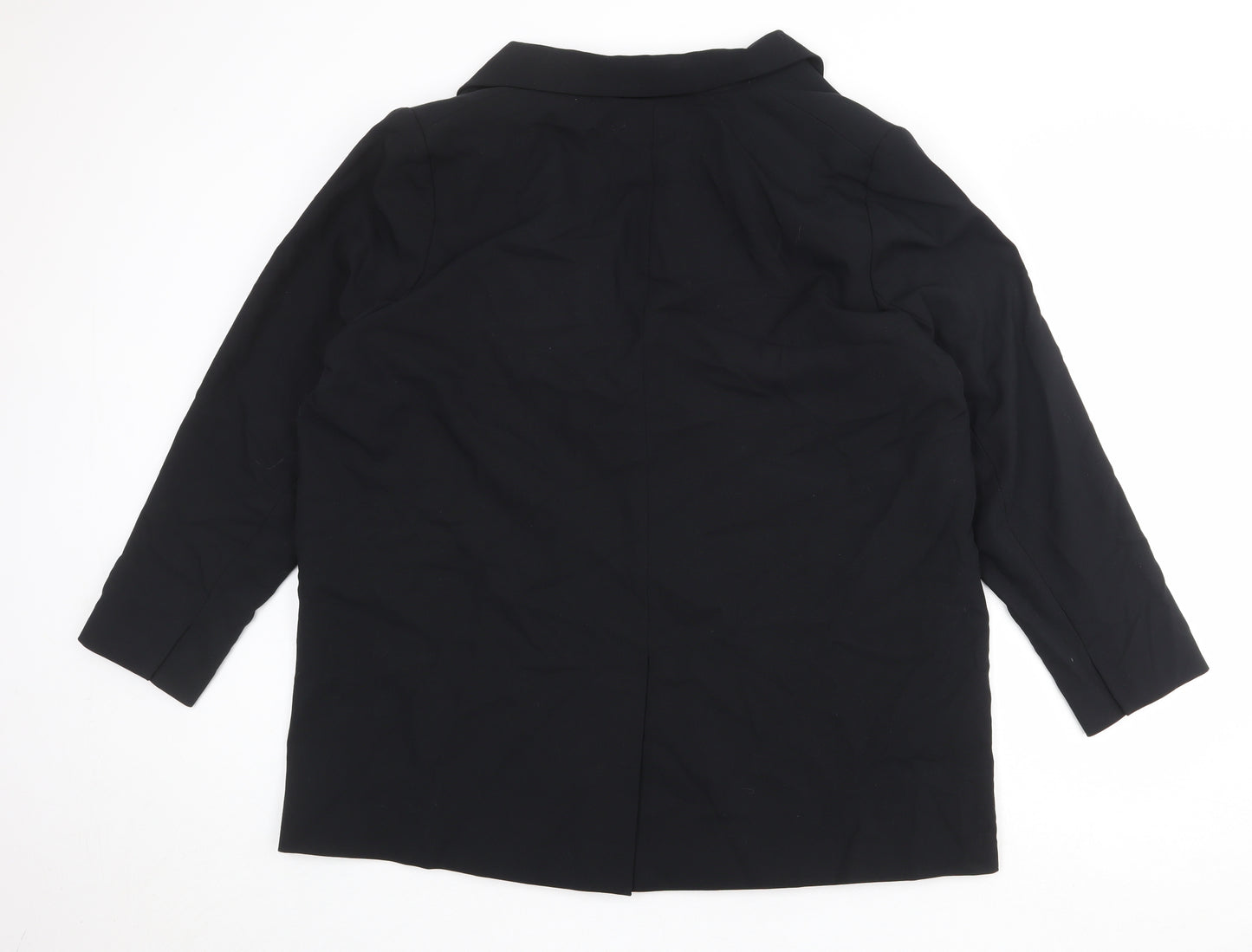Marks and Spencer Womens Black Polyester Jacket Suit Jacket Size 22