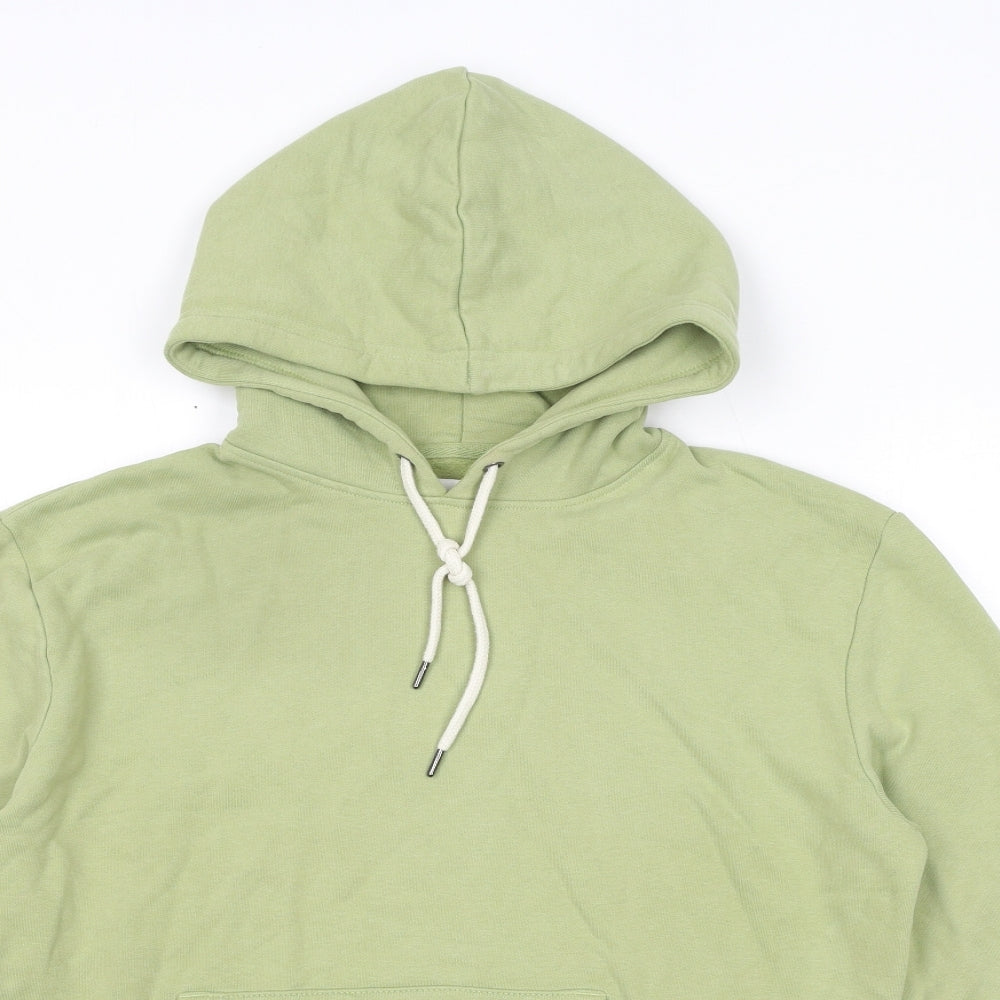 Marks and Spencer Womens Green Cotton Pullover Hoodie Size S Pullover