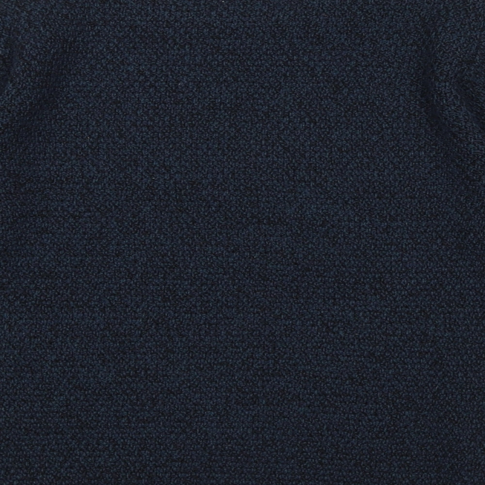 M&Co Boys Blue Crew Neck Acrylic Pullover Jumper Size 8-9 Years Pullover