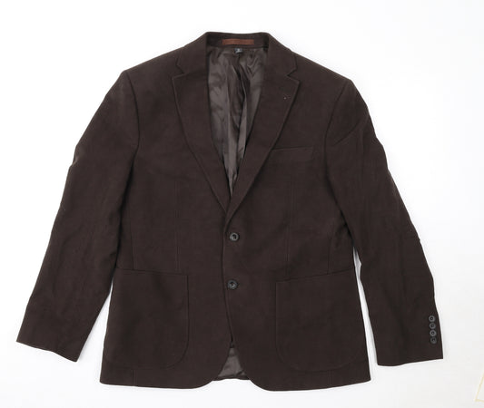 Marks and Spencer Mens Brown Cotton Jacket Blazer Size 40 Regular