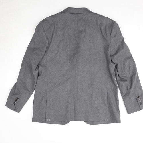 Autograph Mens Grey Polyester Jacket Suit Jacket Size 42 Regular