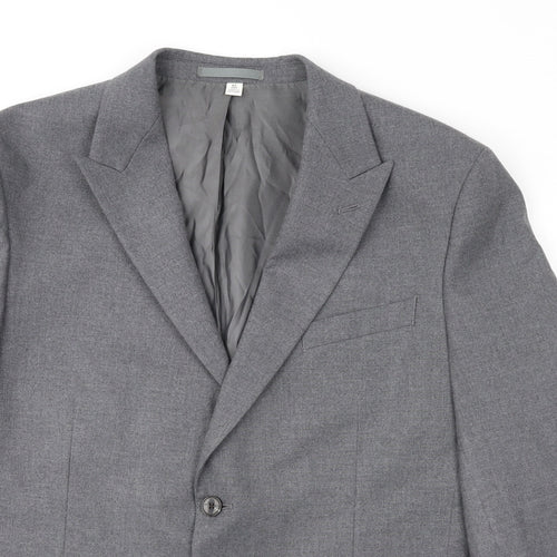 Autograph Mens Grey Polyester Jacket Suit Jacket Size 42 Regular