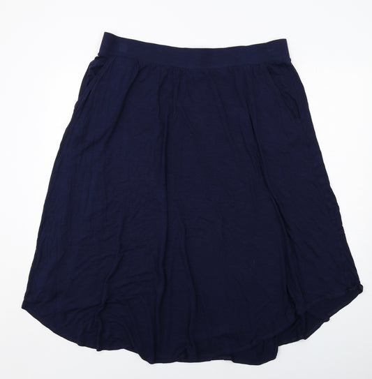 Marks and Spencer Womens Blue Viscose Swing Skirt Size 20