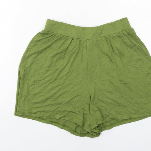 ASOS Womens Green Viscose Basic Shorts Size 10 Regular