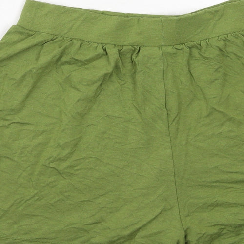 ASOS Womens Green Viscose Basic Shorts Size 10 Regular