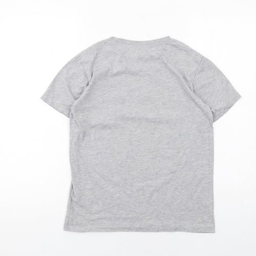 H&M Boys Grey Cotton Basic T-Shirt Size 12-13 Years Round Neck Pullover - Guardians of the Galaxy