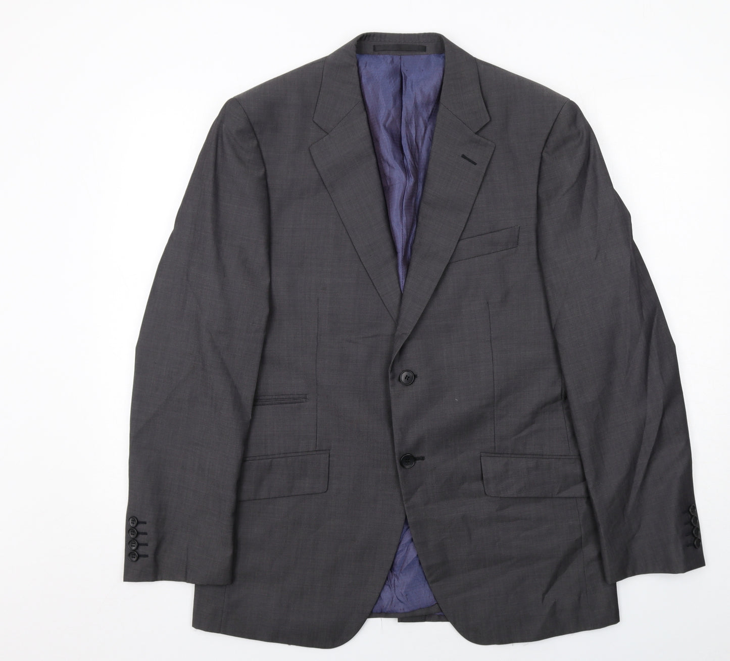 Autograph Mens Grey Polyester Jacket Suit Jacket Size 40 Regular