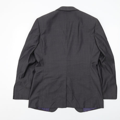 Autograph Mens Grey Polyester Jacket Suit Jacket Size 40 Regular