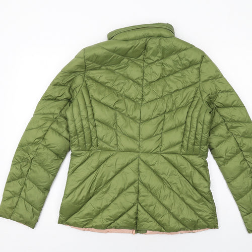 Michael Kors Womens Green Quilted Jacket Size S Zip