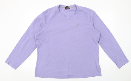K-Way Womens Purple Polyester Pullover Sweatshirt Size XL Pullover