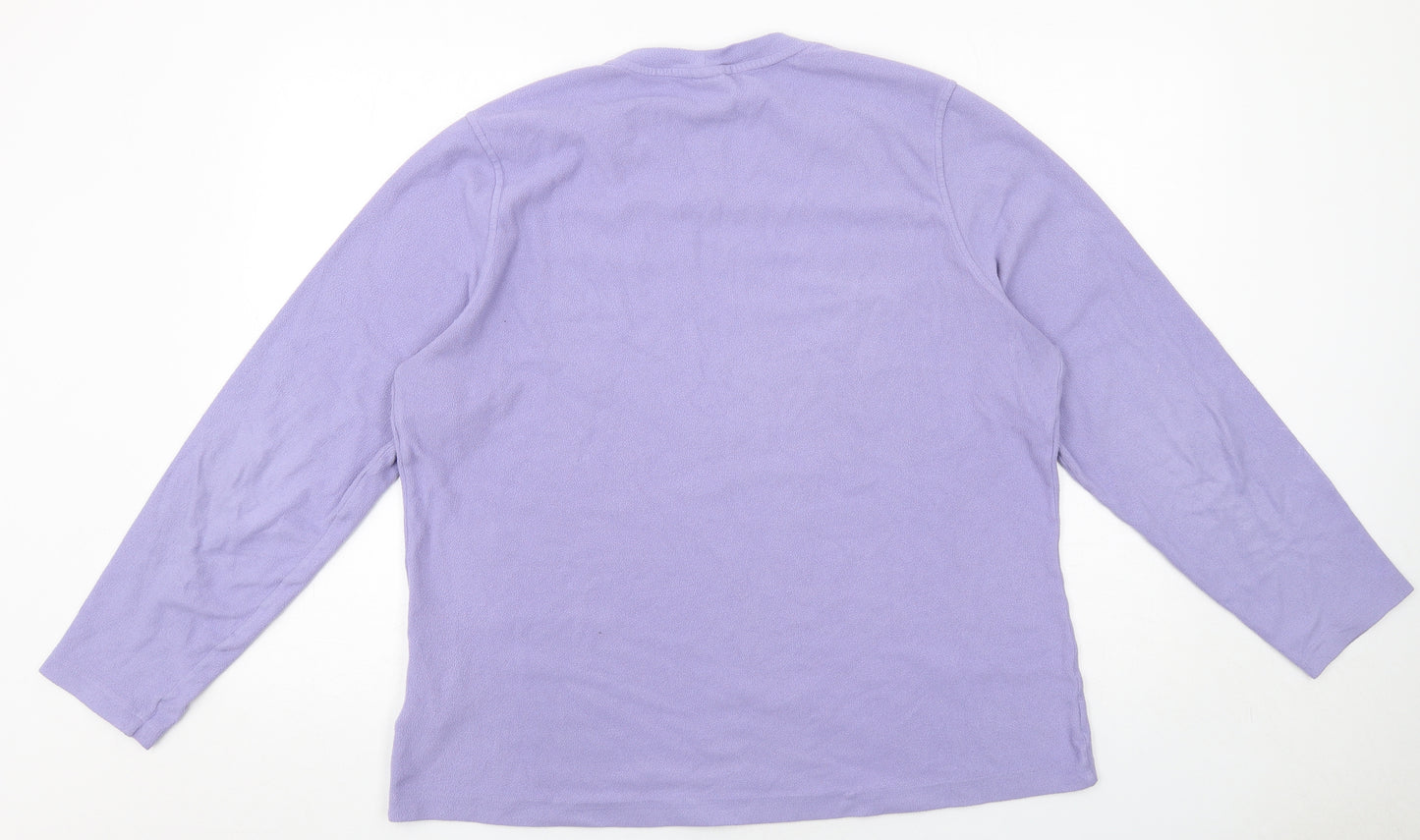K-Way Womens Purple Polyester Pullover Sweatshirt Size XL Pullover