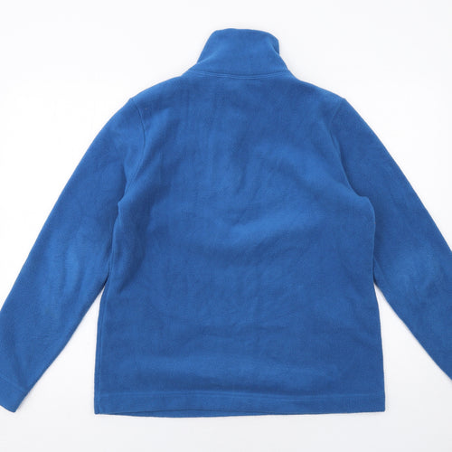 Lands' End Mens Blue Polyester Henley Sweatshirt Size M