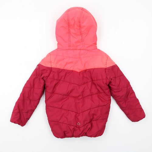 Regatta Girls Pink Quilted Jacket Size 5-6 Years Zip