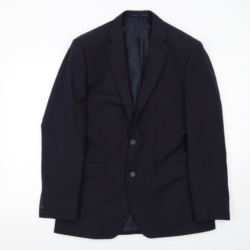 Debenhams Mens Blue Polyester Jacket Suit Jacket Size 38 Regular