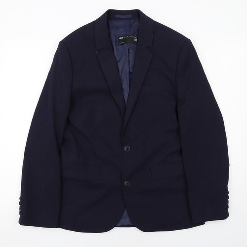 ASOS Mens Blue Polyester Jacket Suit Jacket Size 38 Regular