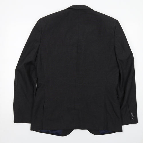 NEXT Mens Grey Polyester Jacket Suit Jacket Size 42 Regular