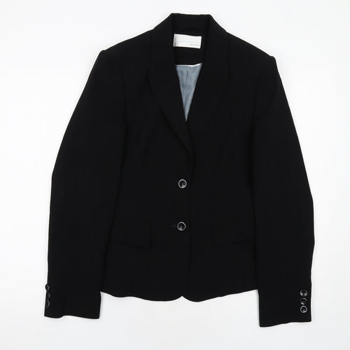 Amranto Womens Black Polyester Jacket Suit Jacket Size 12