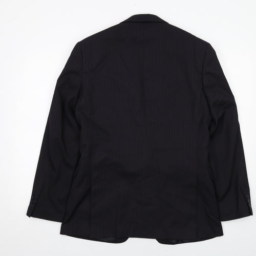 Karl Jackson Mens Black Polyester Jacket Suit Jacket Size 38 Regular
