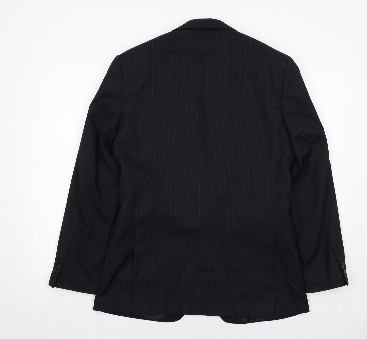 Karl Jackson Mens Black Polyester Jacket Suit Jacket Size 38 Regular