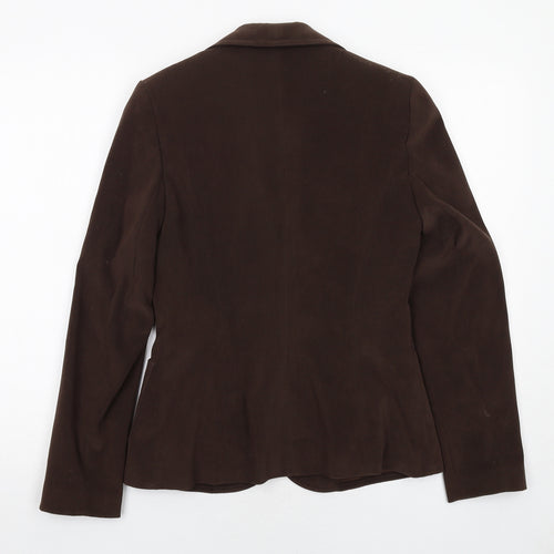 Dorothy Perkins Womens Brown Polyester Jacket Blazer Size 8