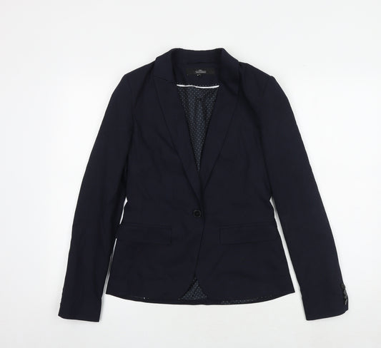 NEXT Womens Blue Jacket Blazer Size 6 Button
