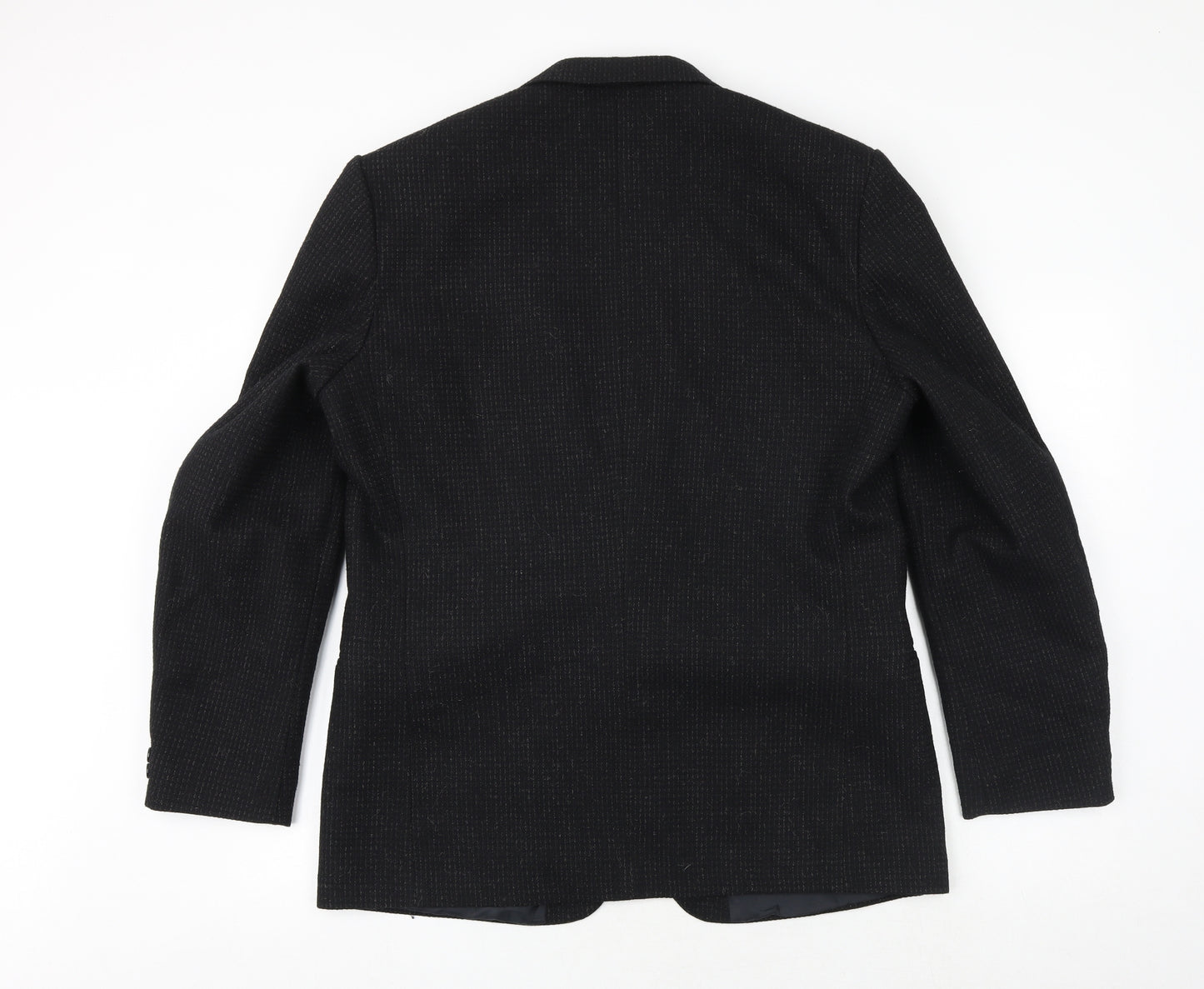 The Burton Collection Mens Black Geometric Polyester Jacket Suit Jacket Size 42 Regular