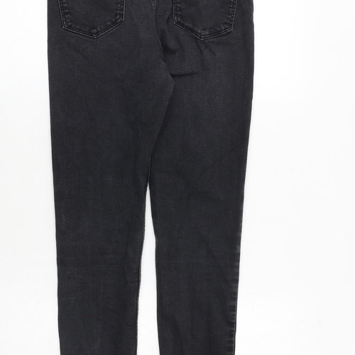 Jasper Conran Womens Grey Cotton Skinny Jeans Size 8 Slim Zip