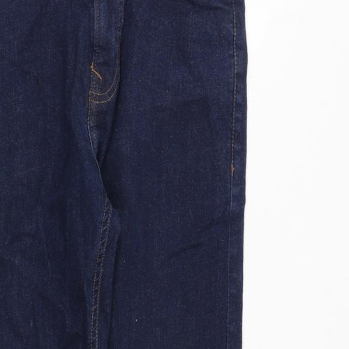 NEXT Mens Blue Herringbone Cotton Skinny Jeans Size 28 in Slim Zip