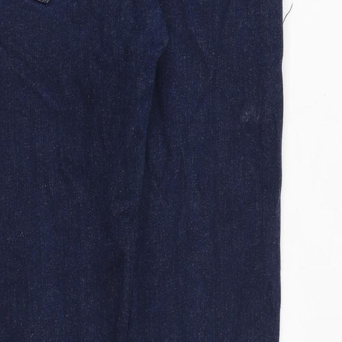 NEXT Mens Blue Herringbone Cotton Skinny Jeans Size 28 in Slim Zip