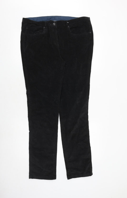 Regatta Womens Black Cotton Trousers Size 16 Regular Zip