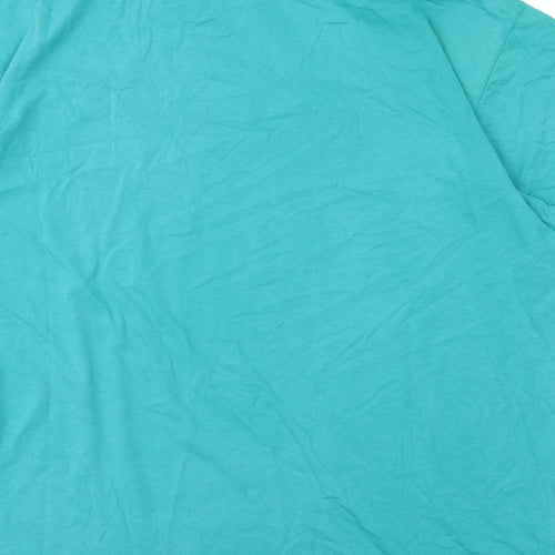 BHS Womens Blue 100% Cotton Basic T-Shirt Size L Crew Neck