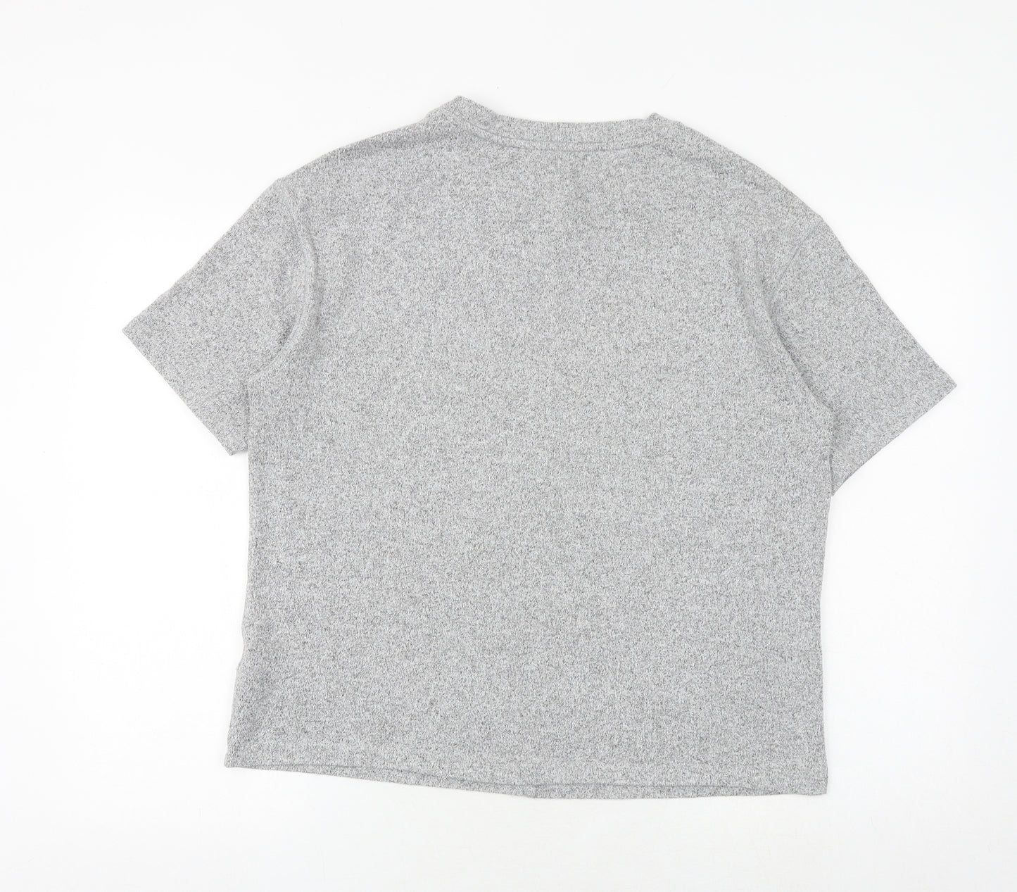 Marks and Spencer Womens Grey Viscose Basic T-Shirt Size 14 Crew Neck
