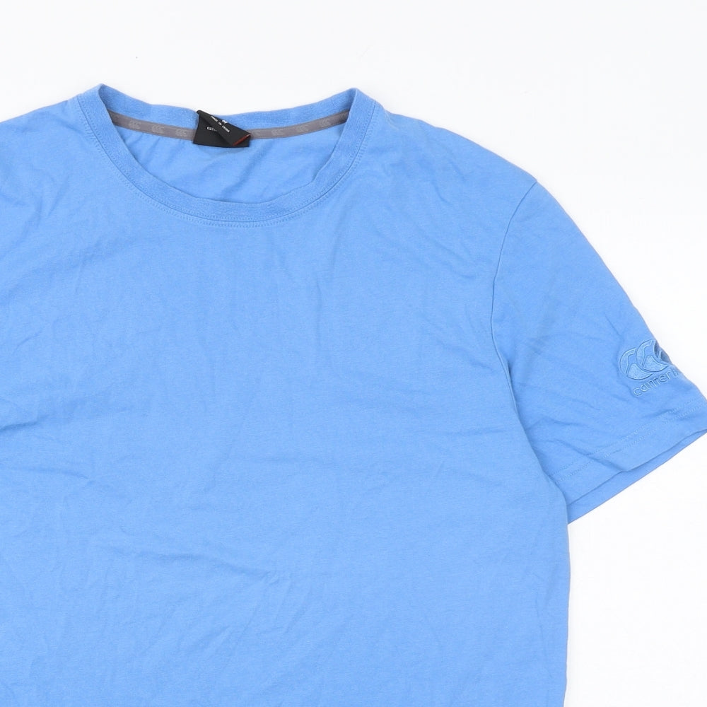 Canterbury Mens Blue Polyester T-Shirt Size M Round Neck