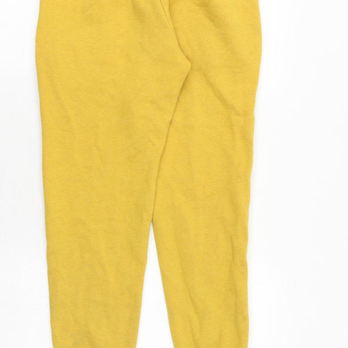 Superdry Womens Yellow Cotton Jogger Trousers Size 28 in Regular Drawstring